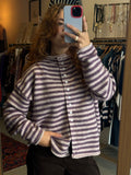 Paars streep vest